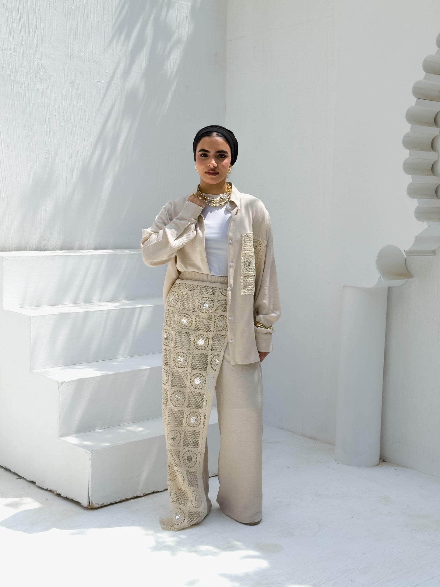 The crochet warp set